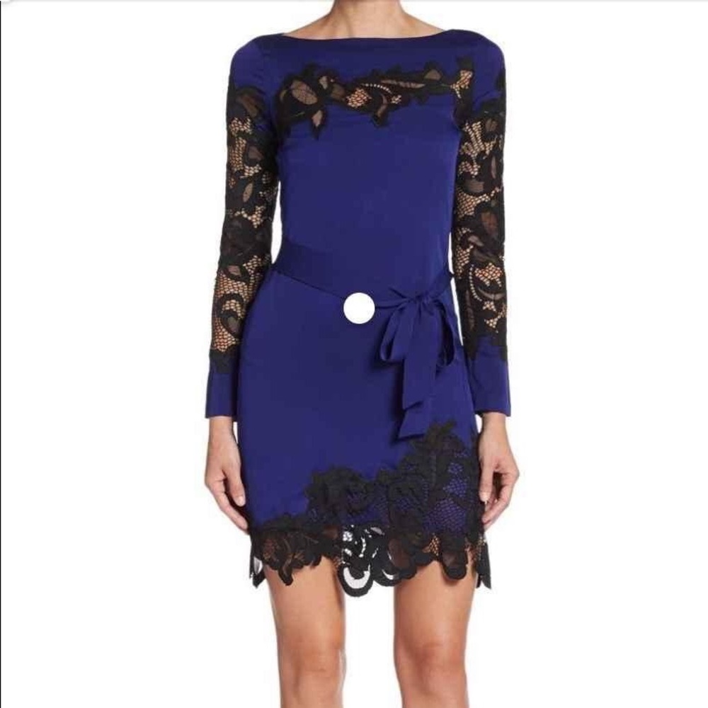 DVF lace insert dress